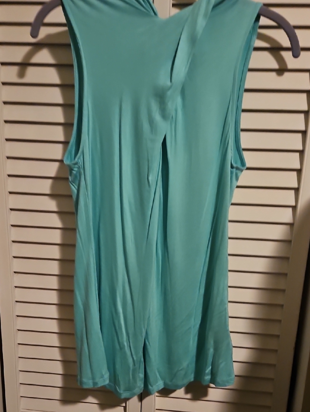 NWT Worthington Teal Sleeveless Knit Tunic Top